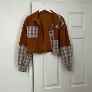 Plaid Sleeve Women's Jacket